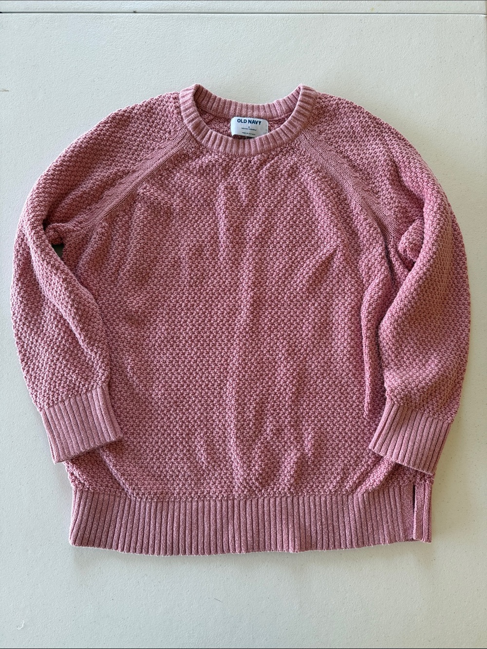 Old Navy Dusty Pink Textured Knit Sweater